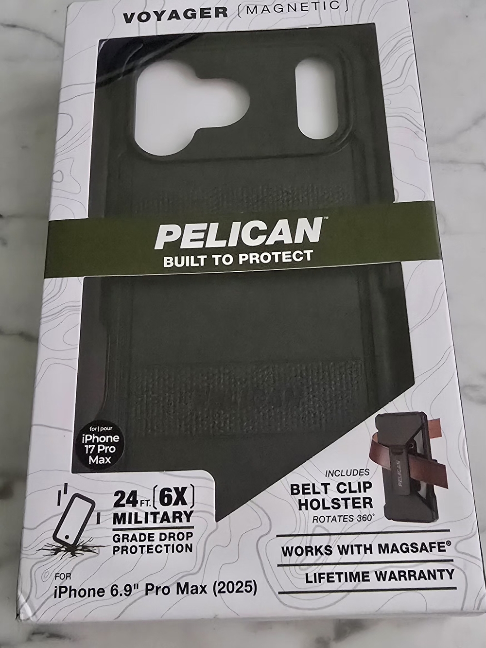 Pelican Voyager Magnetic Protective MAGsafe  Case for iPhone 17 Pro Max - Black